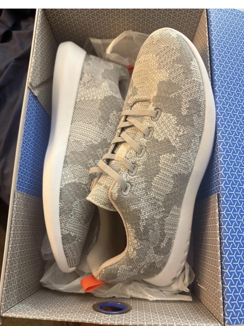 Peter Millar Light Gray camo hyperlight Knit Athletic Sneakers